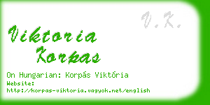 viktoria korpas business card